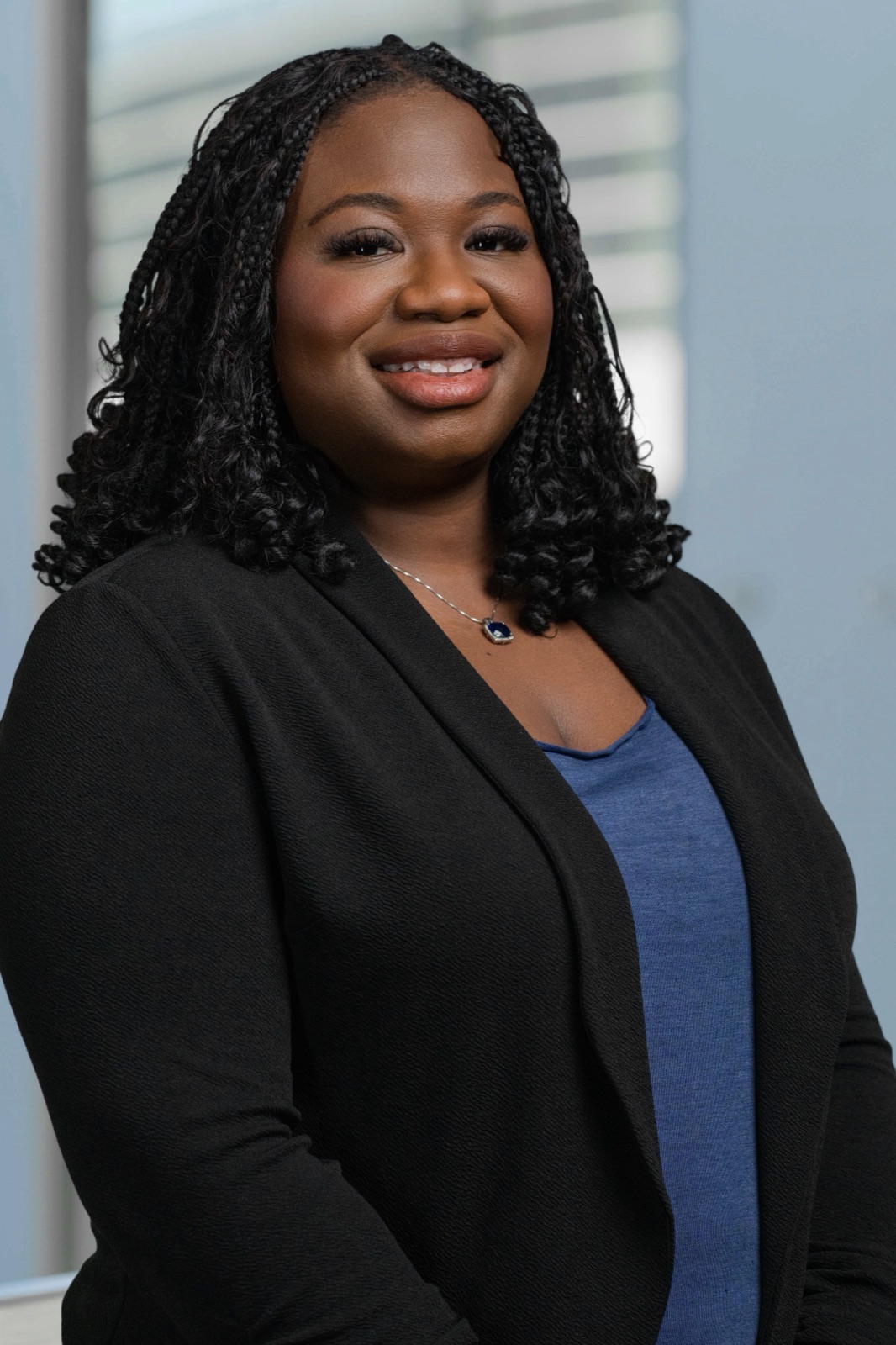 A team member's finished headshot in the library